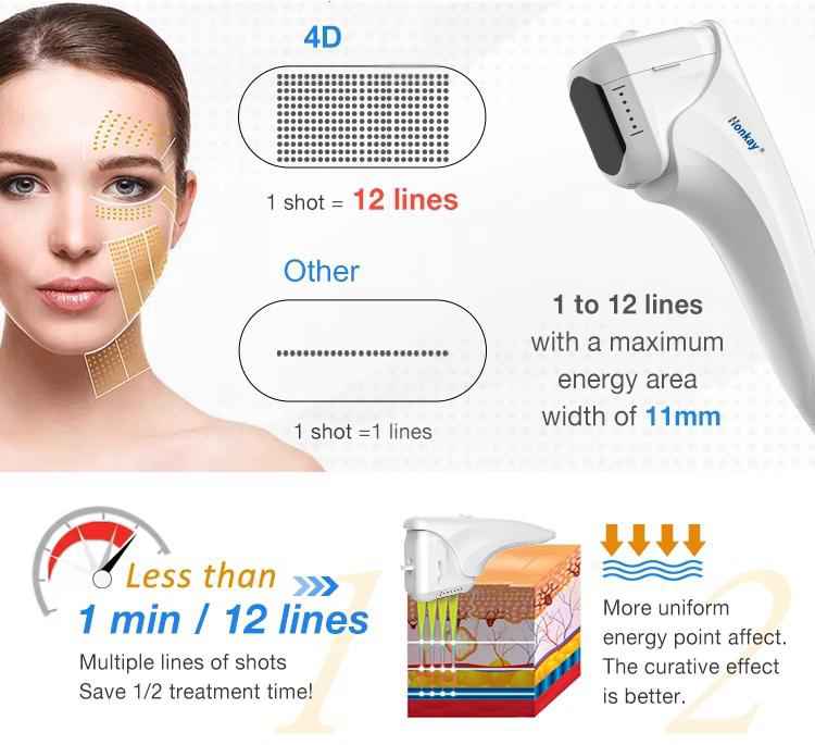 Máquina multifuncional 4D hifu para uso facial y corporal virgen