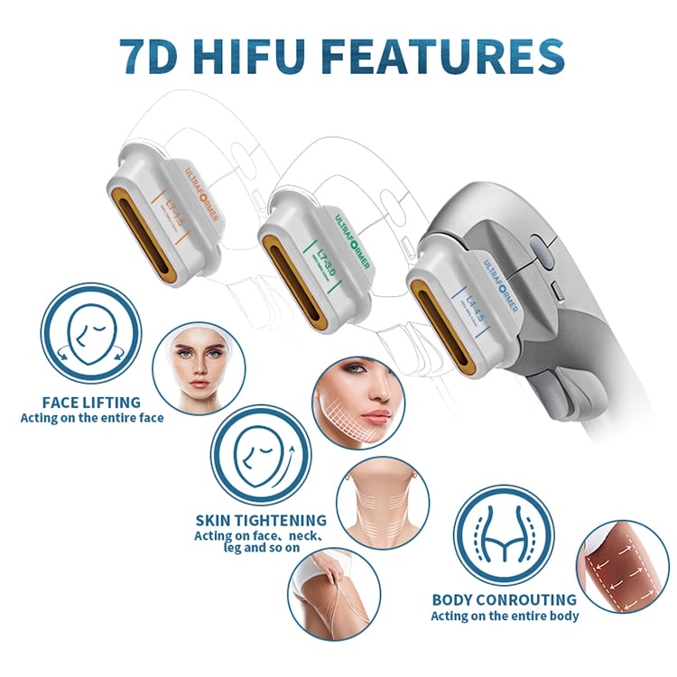 Máquina de piel facial 7D Hifu