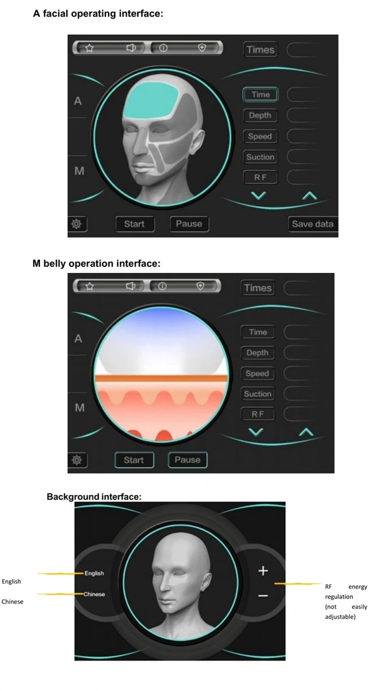 Máquina facial de rejuvenecimiento de la piel RF MicroNeedle