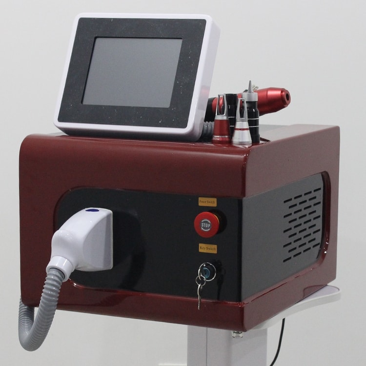 Máquina portátil de eliminación de tatuajes Nd Yag Laser Pico Laser 755 1320 1064 532nm Picosegundo