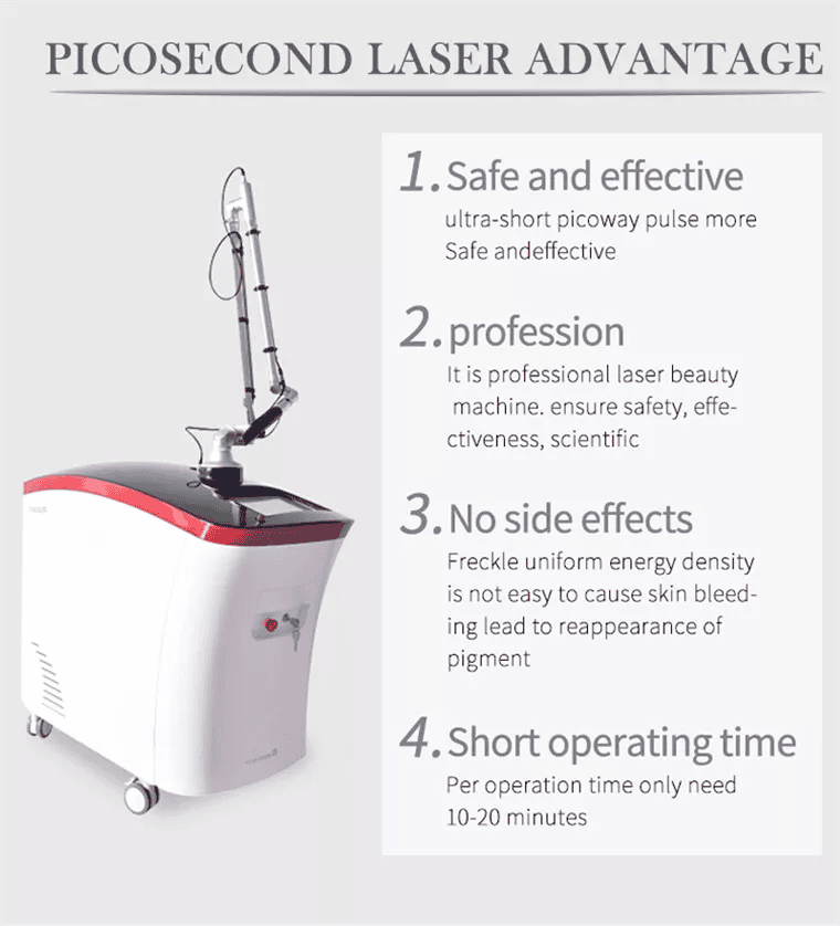 Máquina láser de picosegundos para eliminación de pigmentación