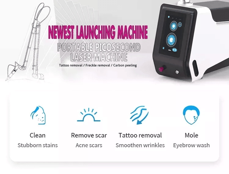 Máquina láser para eliminación de tatuajes Q Switched Nd Yag Laser Machine